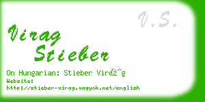 virag stieber business card